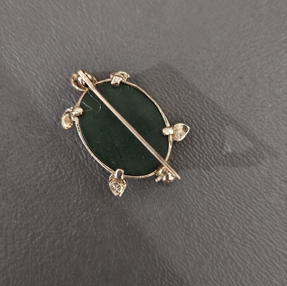 14K and jade turtle - Picture 4 of 4